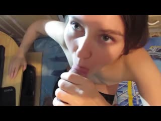banan1406 first blowjob in the kitchen